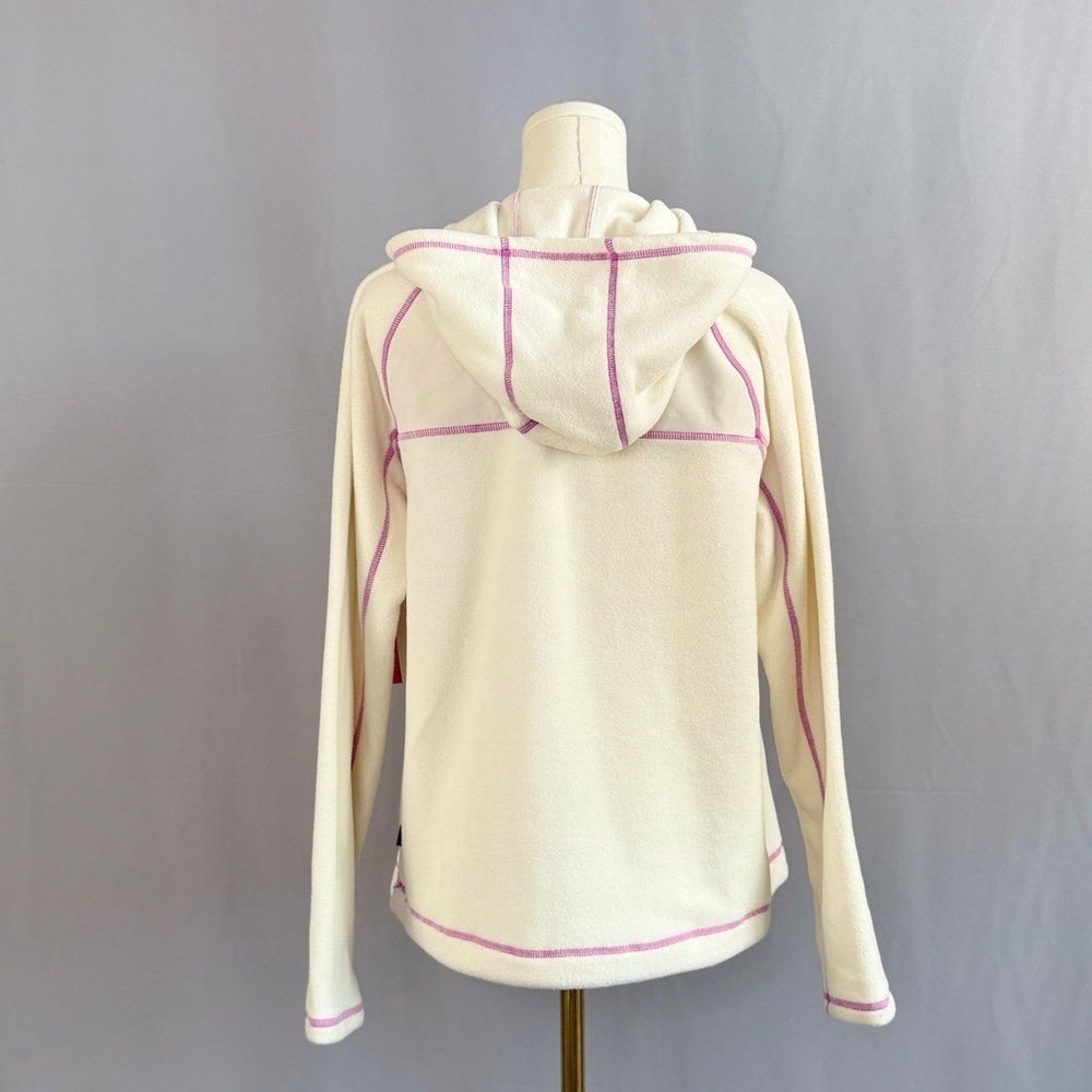 Bass Outdoor Cozy Cream Hoodie Sweater with Pink Trim - Picture 3 of 6